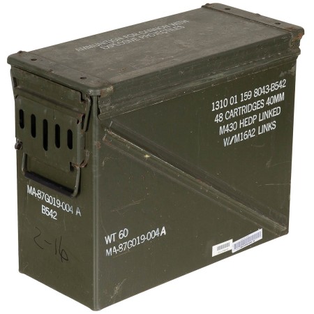 CAJA PORTA MUNICION GRANDE MILITAR