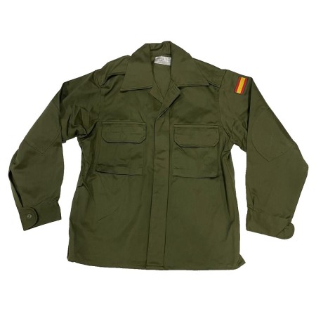 GUERRERA M82 VERDE OTAN EJÉRCITO ESPAÑOL (PUEDE IR CON BANDERA EN EL BRAZO O SIN BANDERA DEPENDIENDO DEL AÑO DE FABRICACION)