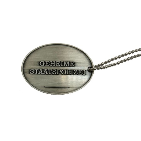 PLACA DE IDENTIFICACIÓN DE LA GESTAPO