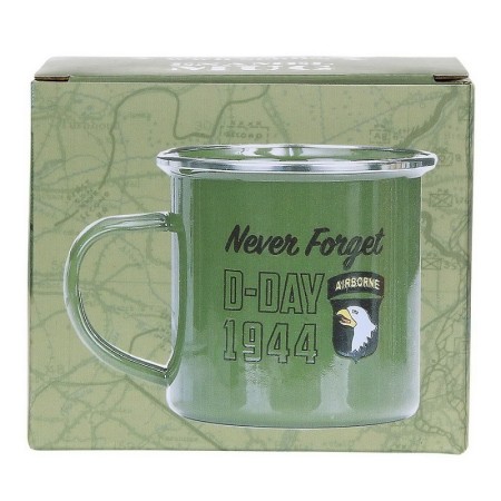 TAZA ESMALTADA VERDE D-Day 1944