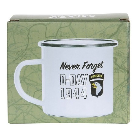 TAZA ESMALTADA BLANCA D-DAY 1944