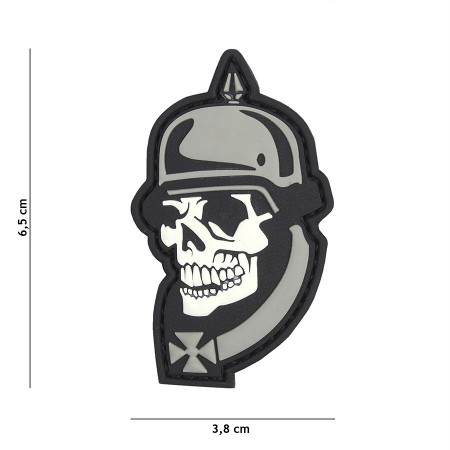 PARCHE 3D PVC WW1 CALAVERA GRIS
