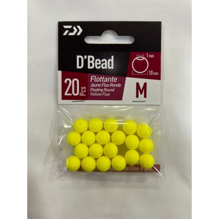 PERLAS FLOTANTES DAIWA REDONDAS M YELLOW FLUO