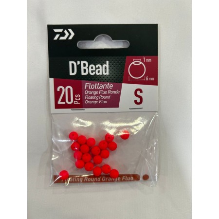 PERLAS FLOTANTES DAIWA REDONDAS S ORANGE FLUO