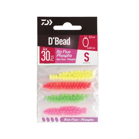 COMBO PERLAS DAIWA GRANO DE ARROZ FLUO-FOSFO S
