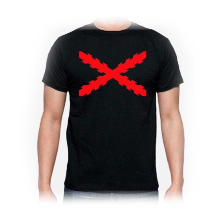 CAMISETA IMMORTAL CRUZ BORGOÑA NEGRA