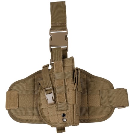 FUNDA DE PISTOLA CON PERNERA MOLLE TAN
