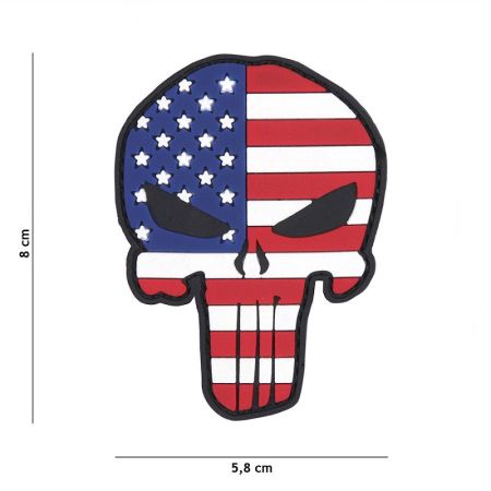 PARCHE PVC CALAVERA USA