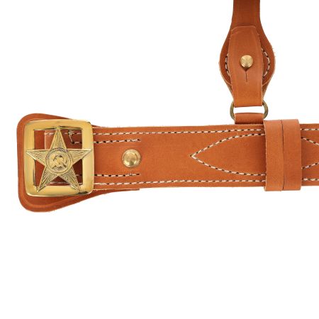 CINTURON OFICIAL RKKA M1935 CON CORREA CRUZADA COLOR MARRON