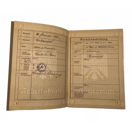 DEUTSCHES REICH ARBEITSBUCH ORIGINAL (14)