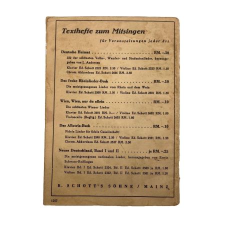LIBRO DE CANTO DAS NEUE SOLDATEN LIEDERBUCH ORIGINAL