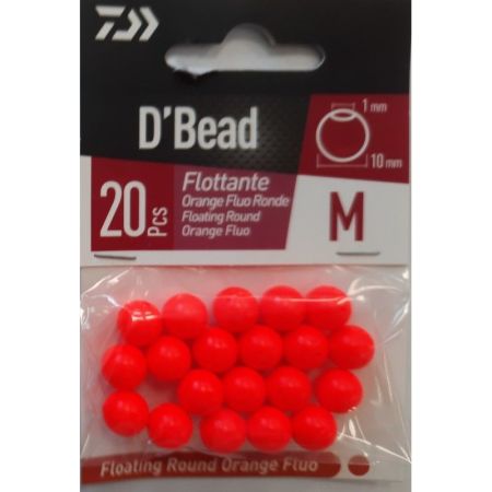 PERLAS FLOTANTES DAIWA REDONDAS M ORANGE FLUO