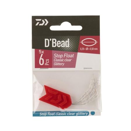 TOPE DE SILICONA DAIWA TRANSPARENTES D´BEAD 5 X 6 PIEZAS OVALADO