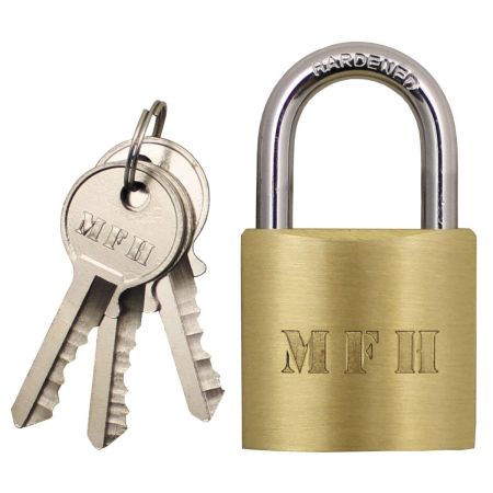 CANDADO METALICO CON 3 LLAVES 6X4CM
