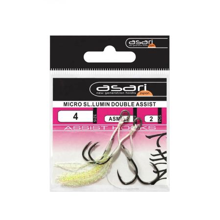 ASARI ANZUELO DOBLE ASSIST MICRO SLOW LUMINOUS 4