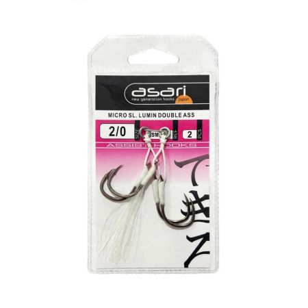 ASARI ANZUELO DOBLE ASSIST MICRO SLOW LUMINOUS 2/0