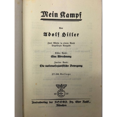 MEIN KAMPF EDICION DE BODA AÑO 1937