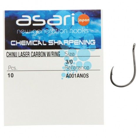 ANZUELO ASARI CHINU LASER CARBON WITH RING