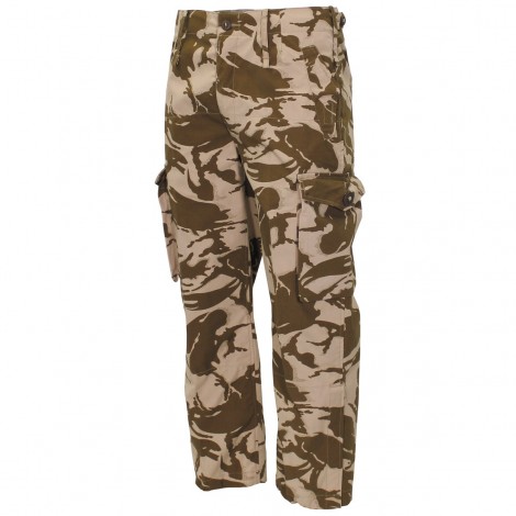 Pantalones de campo, a prueba de viento, Camuflaje del desierto DPM ejército británico original