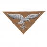 Águila de pecho tropical de la Luftwaffe - bordada en algodón caqui - versión trapezoidal