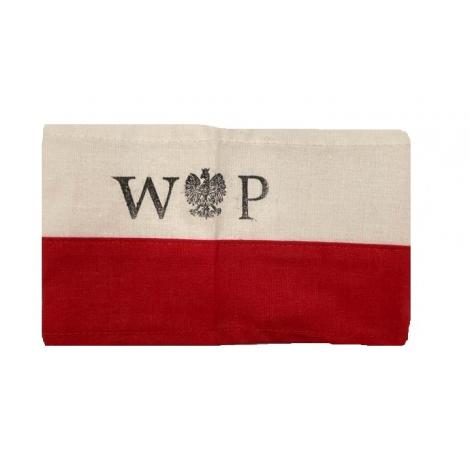 Brazalete del Ejército Nacional Polaco blanco y rojo con sello