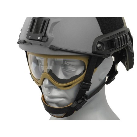 GAFAS TÁCTICAS DE AIRSOFT V2 - TAN/TRANSPARENTE