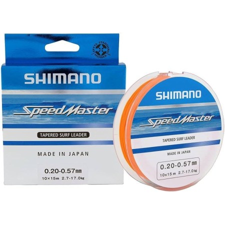 10X15M PUENTES SHIMANO SPEED MASTER TAPERED SURF LEADER 0.20-0.57MM